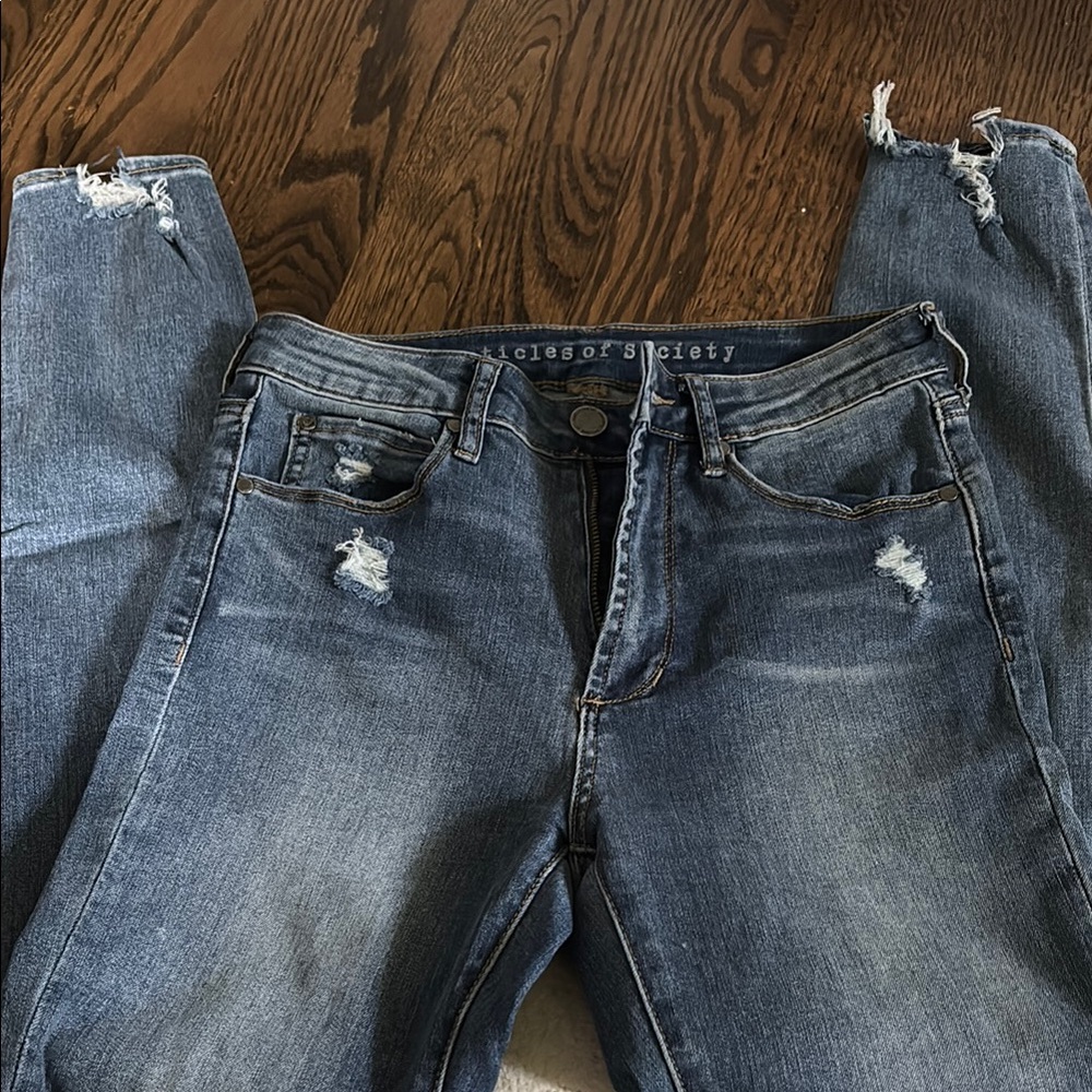 Articles Of Society Distressed Blue Jeans